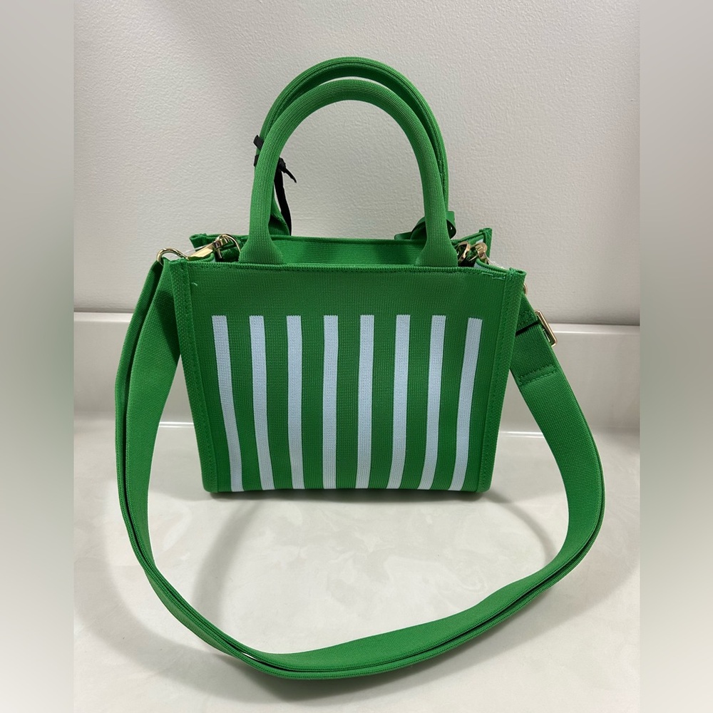 NWT Kate Spade x Target green/blue stripe purse with daisy & lucky charms - Picture 2 of 3